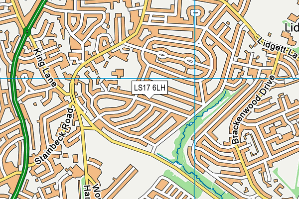 LS17 6LH map - OS VectorMap District (Ordnance Survey) LS17 6LH map - OS VectorMap District (Ordnance Survey)
