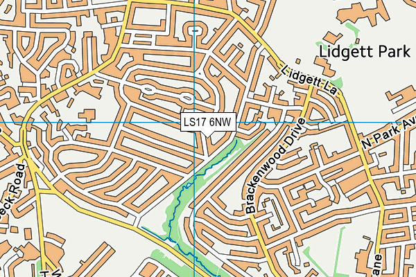LS17 6NW map - OS VectorMap District (Ordnance Survey) LS17 6NW map - OS VectorMap District (Ordnance Survey)
