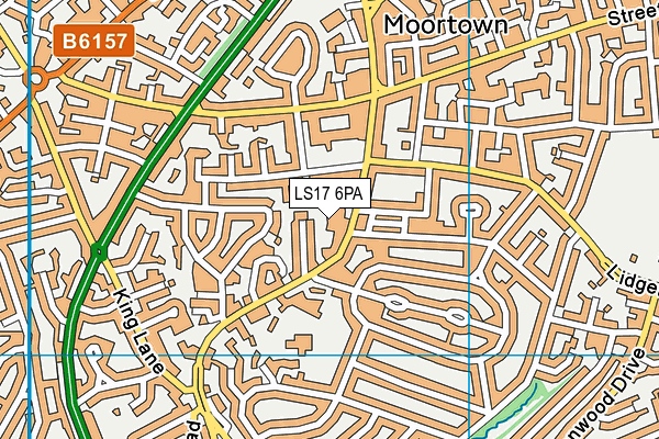 LS17 6PA map - OS VectorMap District (Ordnance Survey) LS17 6PA map - OS VectorMap District (Ordnance Survey)