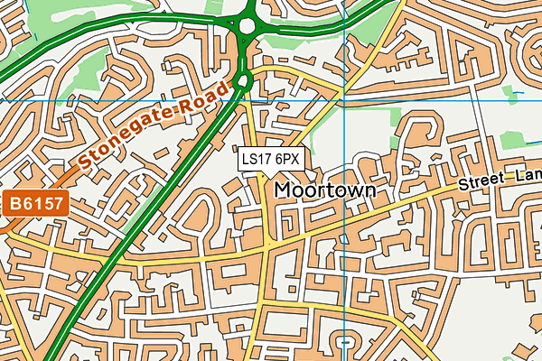 LS17 6PX map - OS VectorMap District (Ordnance Survey) LS17 6PX map - OS VectorMap District (Ordnance Survey)