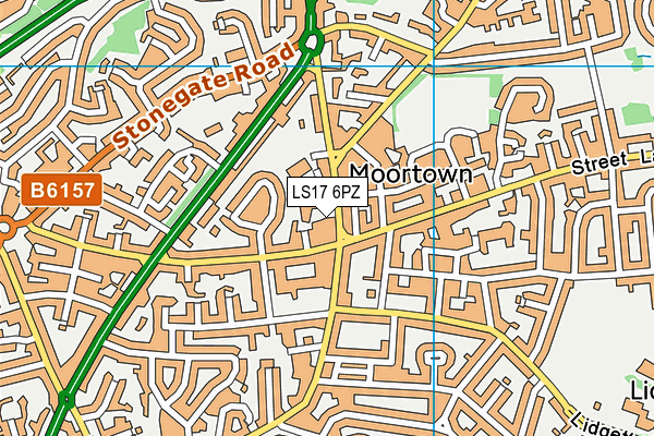 LS17 6PZ map - OS VectorMap District (Ordnance Survey) LS17 6PZ map - OS VectorMap District (Ordnance Survey)