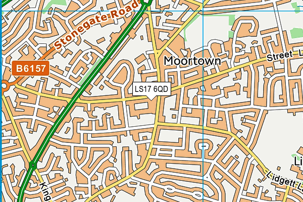 LS17 6QD map - OS VectorMap District (Ordnance Survey) LS17 6QD map - OS VectorMap District (Ordnance Survey)
