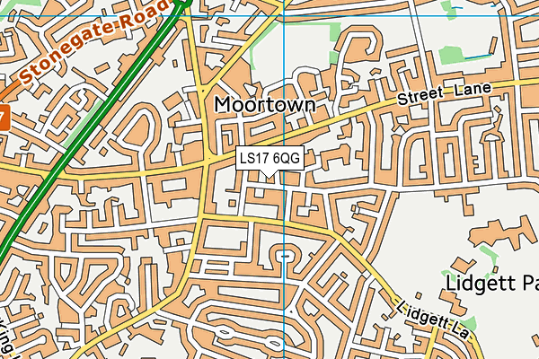 LS17 6QG map - OS VectorMap District (Ordnance Survey) LS17 6QG map - OS VectorMap District (Ordnance Survey)