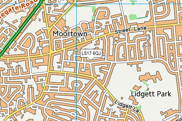 LS17 6QJ map - OS VectorMap District (Ordnance Survey) LS17 6QJ map - OS VectorMap District (Ordnance Survey)