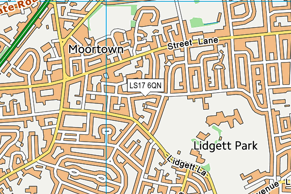 LS17 6QN map - OS VectorMap District (Ordnance Survey) LS17 6QN map - OS VectorMap District (Ordnance Survey)