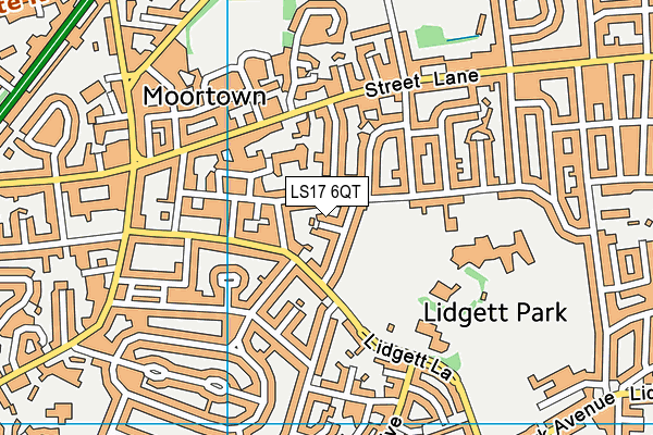 LS17 6QT map - OS VectorMap District (Ordnance Survey) LS17 6QT map - OS VectorMap District (Ordnance Survey)