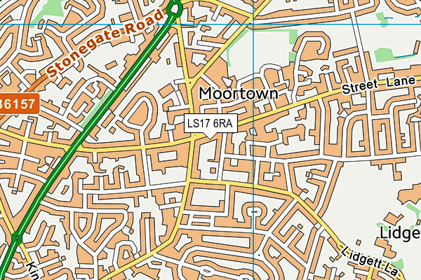 LS17 6RA map - OS VectorMap District (Ordnance Survey) LS17 6RA map - OS VectorMap District (Ordnance Survey)