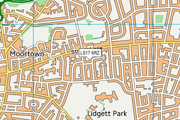 LS17 6RZ map - OS VectorMap District (Ordnance Survey) LS17 6RZ map - OS VectorMap District (Ordnance Survey)