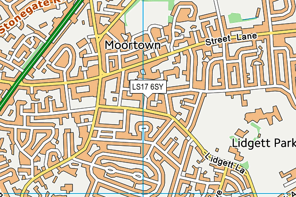 LS17 6SY map - OS VectorMap District (Ordnance Survey) LS17 6SY map - OS VectorMap District (Ordnance Survey)
