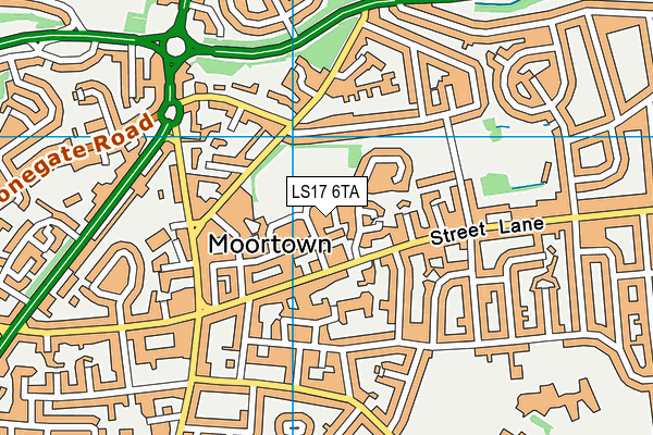 LS17 6TA map - OS VectorMap District (Ordnance Survey) LS17 6TA map - OS VectorMap District (Ordnance Survey)