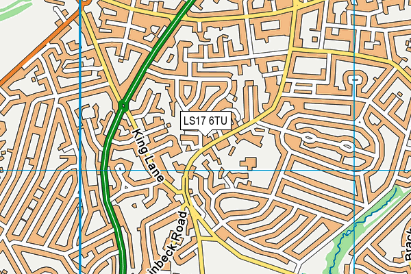 LS17 6TU map - OS VectorMap District (Ordnance Survey) LS17 6TU map - OS VectorMap District (Ordnance Survey)