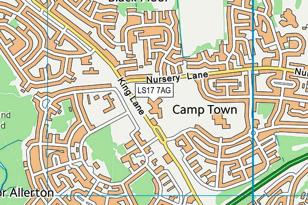 LS17 7AG map - OS VectorMap District (Ordnance Survey) LS17 7AG map - OS VectorMap District (Ordnance Survey)