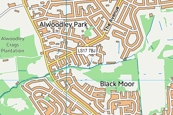 LS17 7BJ map - OS VectorMap District (Ordnance Survey) LS17 7BJ map - OS VectorMap District (Ordnance Survey)