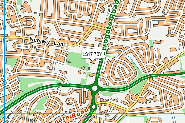 LS17 7BY map - OS VectorMap District (Ordnance Survey) LS17 7BY map - OS VectorMap District (Ordnance Survey)