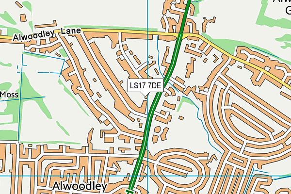 LS17 7DE map - OS VectorMap District (Ordnance Survey) LS17 7DE map - OS VectorMap District (Ordnance Survey)