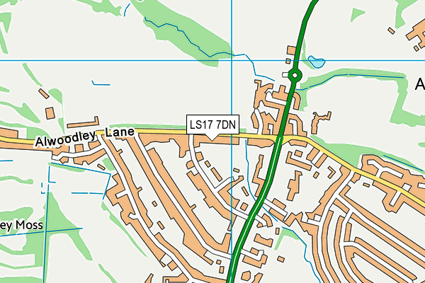 LS17 7DN map - OS VectorMap District (Ordnance Survey) LS17 7DN map - OS VectorMap District (Ordnance Survey)