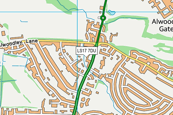 LS17 7DU map - OS VectorMap District (Ordnance Survey) LS17 7DU map - OS VectorMap District (Ordnance Survey)