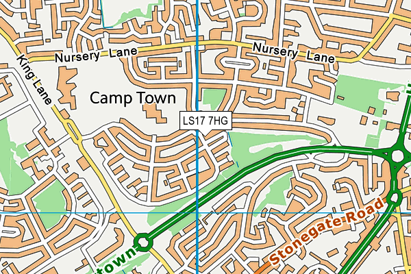 LS17 7HG map - OS VectorMap District (Ordnance Survey) LS17 7HG map - OS VectorMap District (Ordnance Survey)