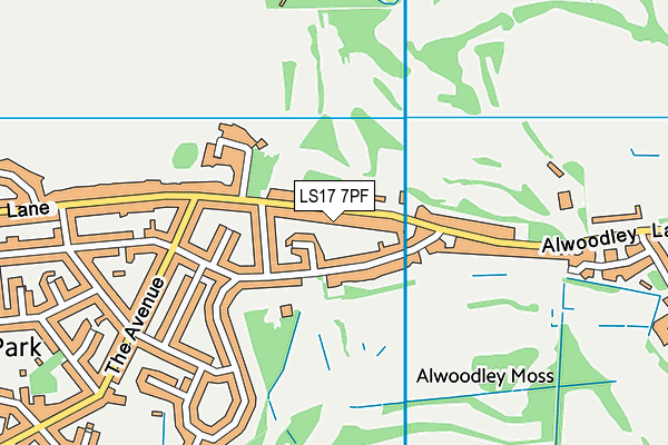LS17 7PF map - OS VectorMap District (Ordnance Survey) LS17 7PF map - OS VectorMap District (Ordnance Survey)