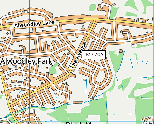 LS17 7QY map - OS VectorMap District (Ordnance Survey) LS17 7QY map - OS VectorMap District (Ordnance Survey)