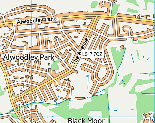 LS17 7QZ map - OS VectorMap District (Ordnance Survey) LS17 7QZ map - OS VectorMap District (Ordnance Survey)