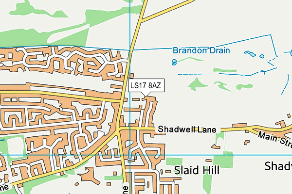 LS17 8AZ map - OS VectorMap District (Ordnance Survey) LS17 8AZ map - OS VectorMap District (Ordnance Survey)