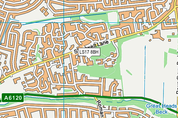 LS17 8BH map - OS VectorMap District (Ordnance Survey) LS17 8BH map - OS VectorMap District (Ordnance Survey)
