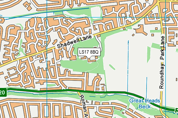 LS17 8BQ map - OS VectorMap District (Ordnance Survey) LS17 8BQ map - OS VectorMap District (Ordnance Survey)