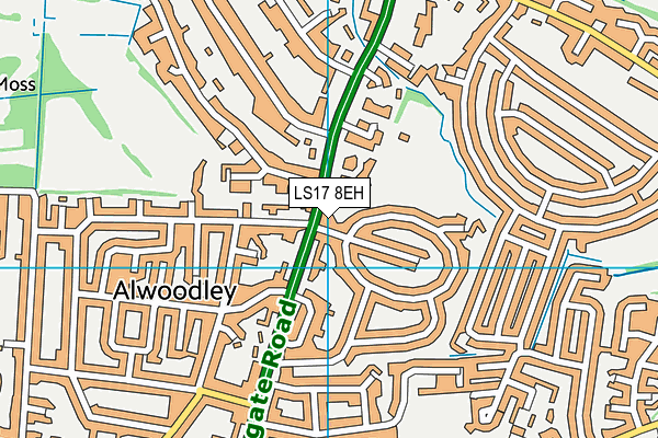 LS17 8EH map - OS VectorMap District (Ordnance Survey) LS17 8EH map - OS VectorMap District (Ordnance Survey)