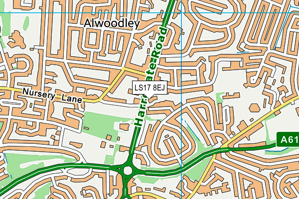 LS17 8EJ map - OS VectorMap District (Ordnance Survey)