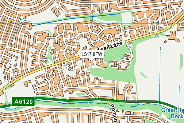LS17 8FW map - OS VectorMap District (Ordnance Survey) LS17 8FW map - OS VectorMap District (Ordnance Survey)