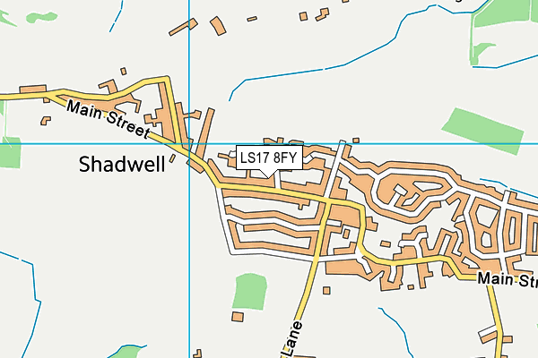 LS17 8FY map - OS VectorMap District (Ordnance Survey) LS17 8FY map - OS VectorMap District (Ordnance Survey)