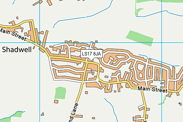 LS17 8JA map - OS VectorMap District (Ordnance Survey) LS17 8JA map - OS VectorMap District (Ordnance Survey)
