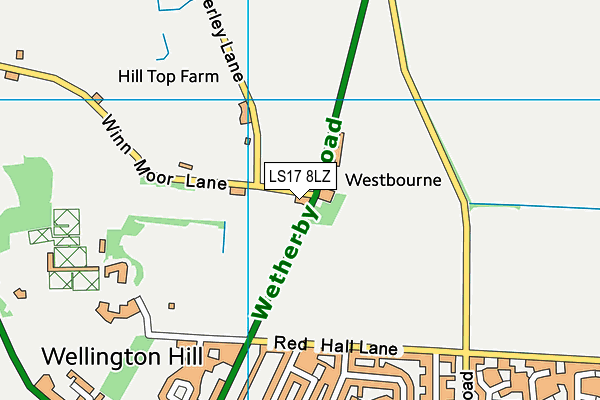 LS17 8LZ map - OS VectorMap District (Ordnance Survey) LS17 8LZ map - OS VectorMap District (Ordnance Survey)