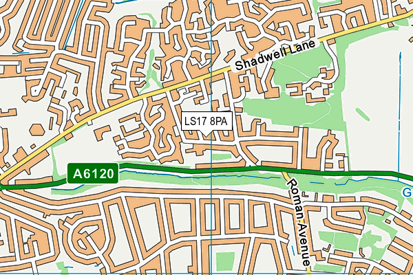 LS17 8PA map - OS VectorMap District (Ordnance Survey) LS17 8PA map - OS VectorMap District (Ordnance Survey)