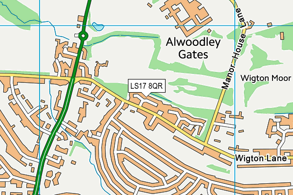 LS17 8QR map - OS VectorMap District (Ordnance Survey) LS17 8QR map - OS VectorMap District (Ordnance Survey)