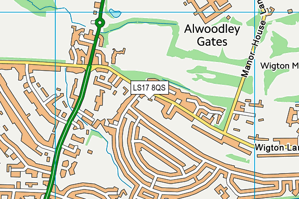 LS17 8QS map - OS VectorMap District (Ordnance Survey) LS17 8QS map - OS VectorMap District (Ordnance Survey)