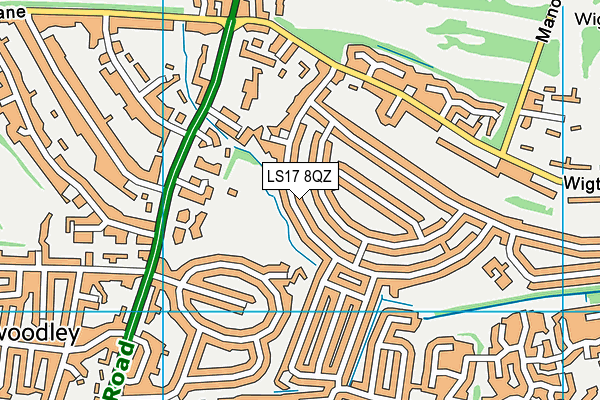 LS17 8QZ map - OS VectorMap District (Ordnance Survey) LS17 8QZ map - OS VectorMap District (Ordnance Survey)