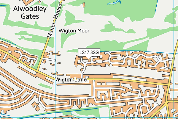 LS17 8SG map - OS VectorMap District (Ordnance Survey) LS17 8SG map - OS VectorMap District (Ordnance Survey)