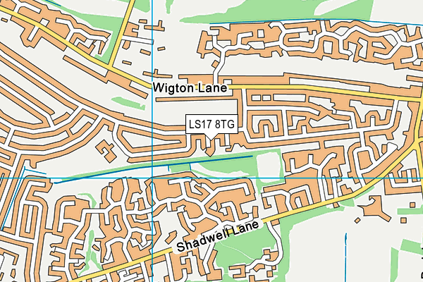 LS17 8TG map - OS VectorMap District (Ordnance Survey) LS17 8TG map - OS VectorMap District (Ordnance Survey)