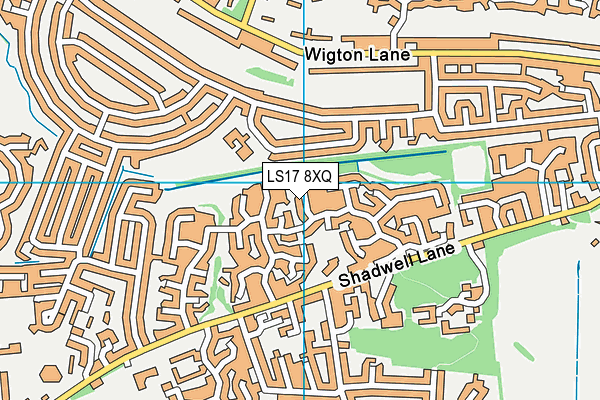 LS17 8XQ map - OS VectorMap District (Ordnance Survey) LS17 8XQ map - OS VectorMap District (Ordnance Survey)
