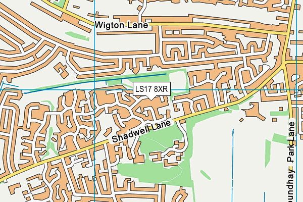 LS17 8XR map - OS VectorMap District (Ordnance Survey) LS17 8XR map - OS VectorMap District (Ordnance Survey)