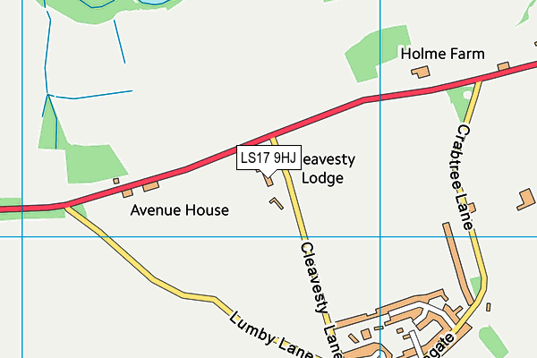 LS17 9HJ map - OS VectorMap District (Ordnance Survey) LS17 9HJ map - OS VectorMap District (Ordnance Survey)