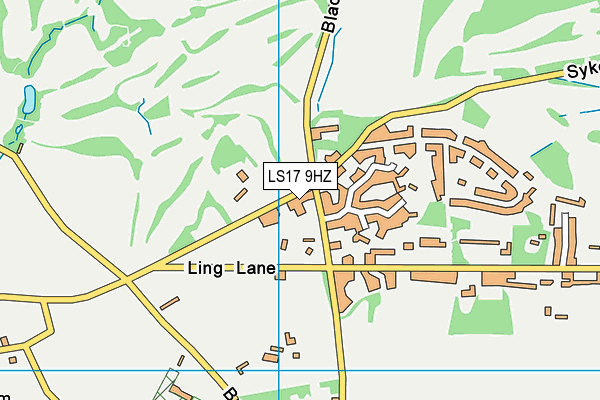 LS17 9HZ map - OS VectorMap District (Ordnance Survey) LS17 9HZ map - OS VectorMap District (Ordnance Survey)