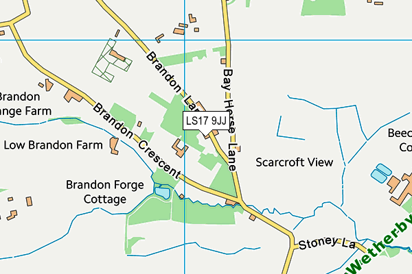LS17 9JJ map - OS VectorMap District (Ordnance Survey) LS17 9JJ map - OS VectorMap District (Ordnance Survey)