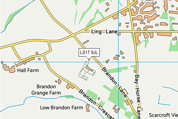 LS17 9JL map - OS VectorMap District (Ordnance Survey) LS17 9JL map - OS VectorMap District (Ordnance Survey)