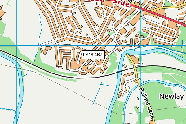 LS18 4BZ map - OS VectorMap District (Ordnance Survey) LS18 4BZ map - OS VectorMap District (Ordnance Survey)