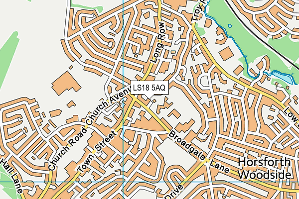 LS18 5AQ map - OS VectorMap District (Ordnance Survey) LS18 5AQ map - OS VectorMap District (Ordnance Survey)