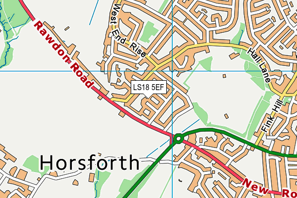 LS18 5EF map - OS VectorMap District (Ordnance Survey) LS18 5EF map - OS VectorMap District (Ordnance Survey)