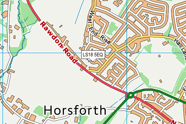 LS18 5EQ map - OS VectorMap District (Ordnance Survey) LS18 5EQ map - OS VectorMap District (Ordnance Survey)